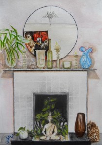 water color, charcoal on paper 40 x 50 cm 2014