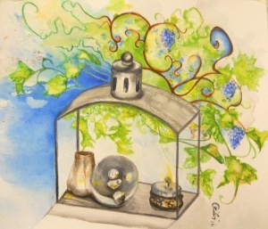 watercolor  on paper 36 x 41 cm  2014